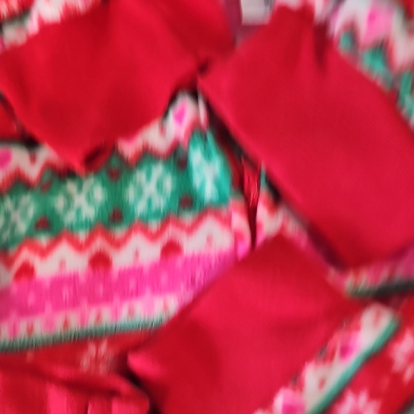 Cozy Kids Pajamas with Reindeer Hood - Pink and Green - Picture 5 of 5